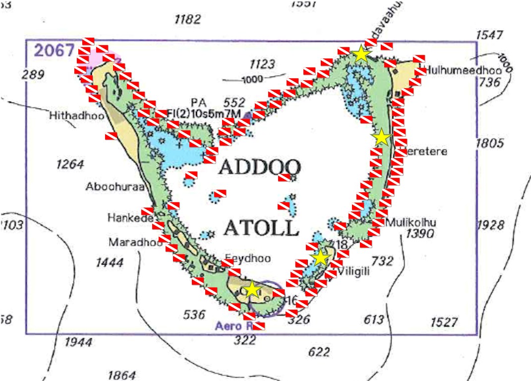 North Ari atoll map
