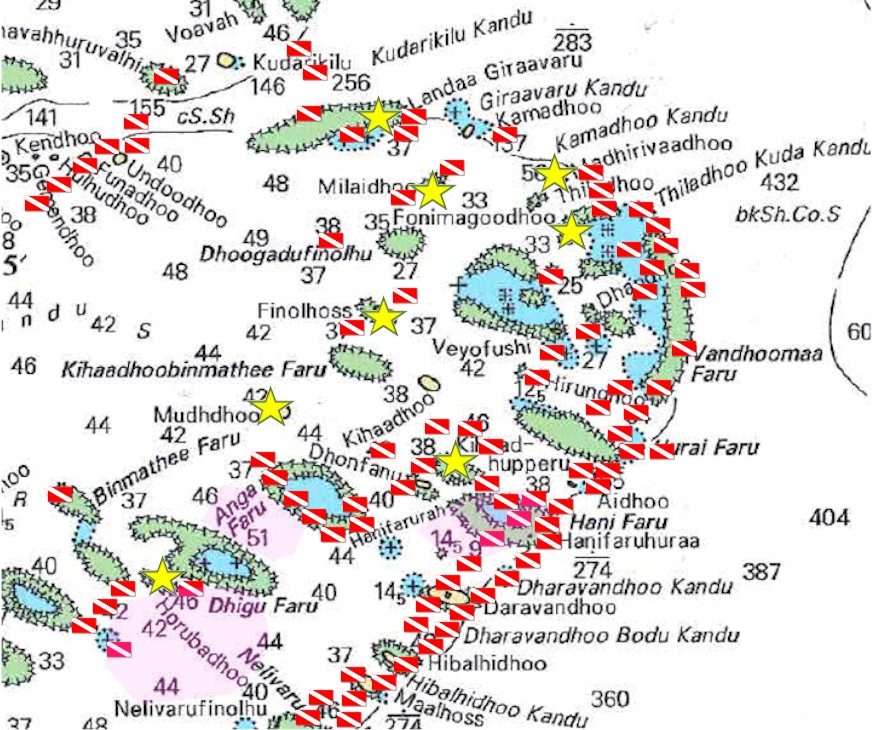 North Ari atoll map