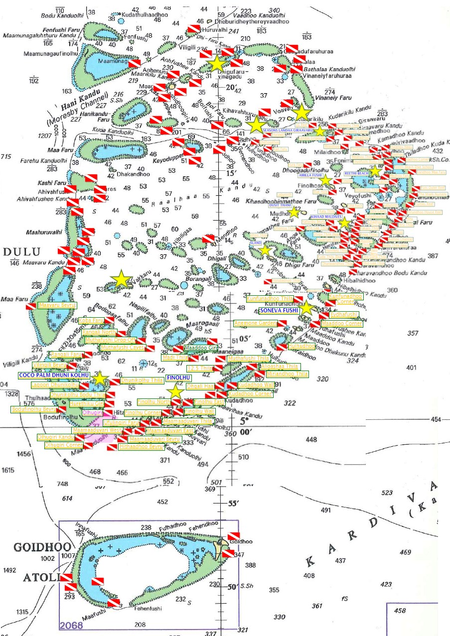 North Ari atoll map