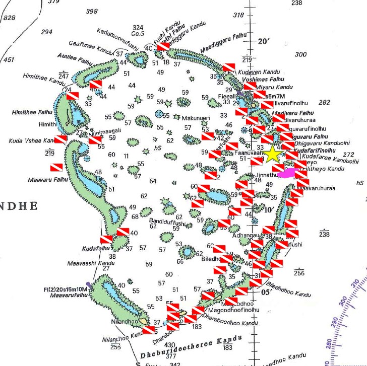 North Male atoll map