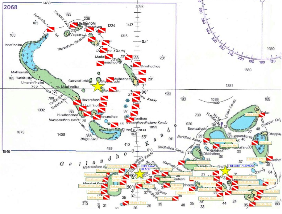North Male atoll map
