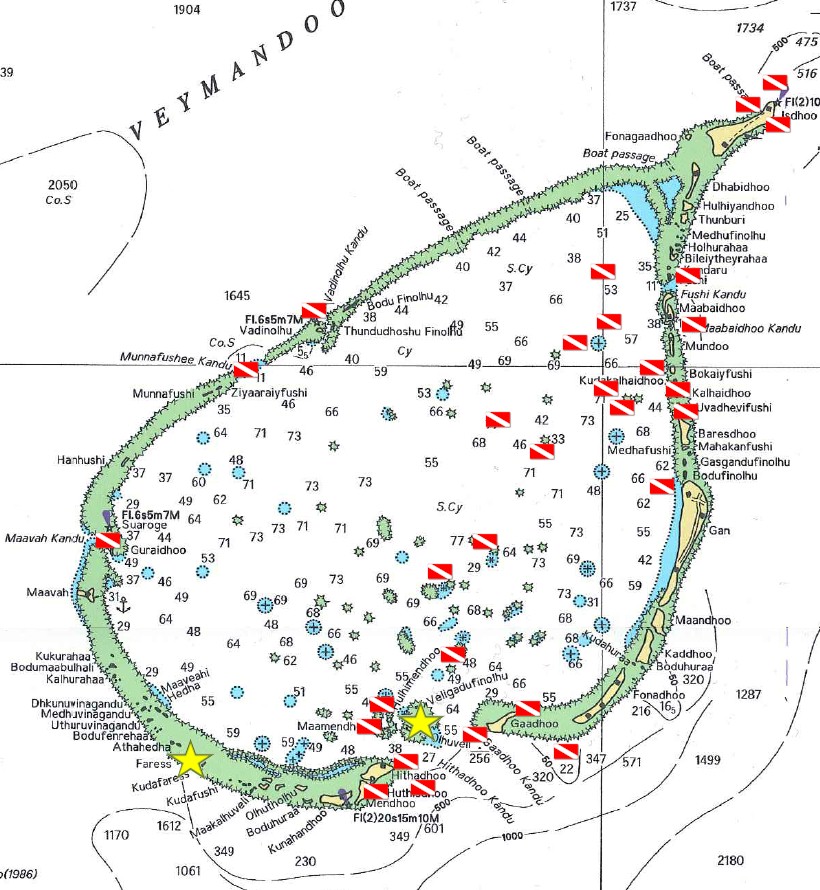 North Male atoll map