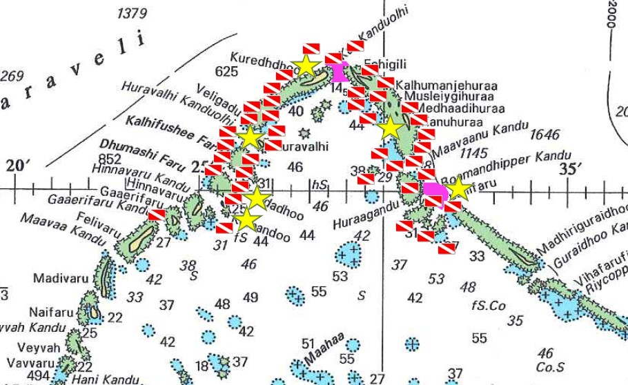 North Ari atoll map