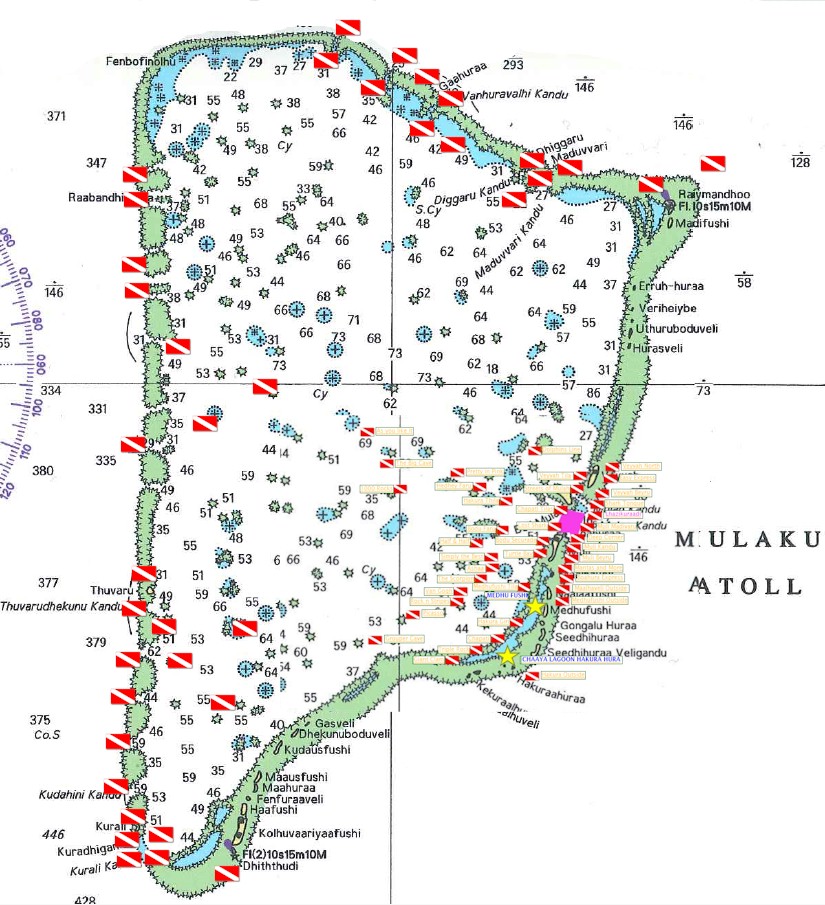 North Ari atoll map
