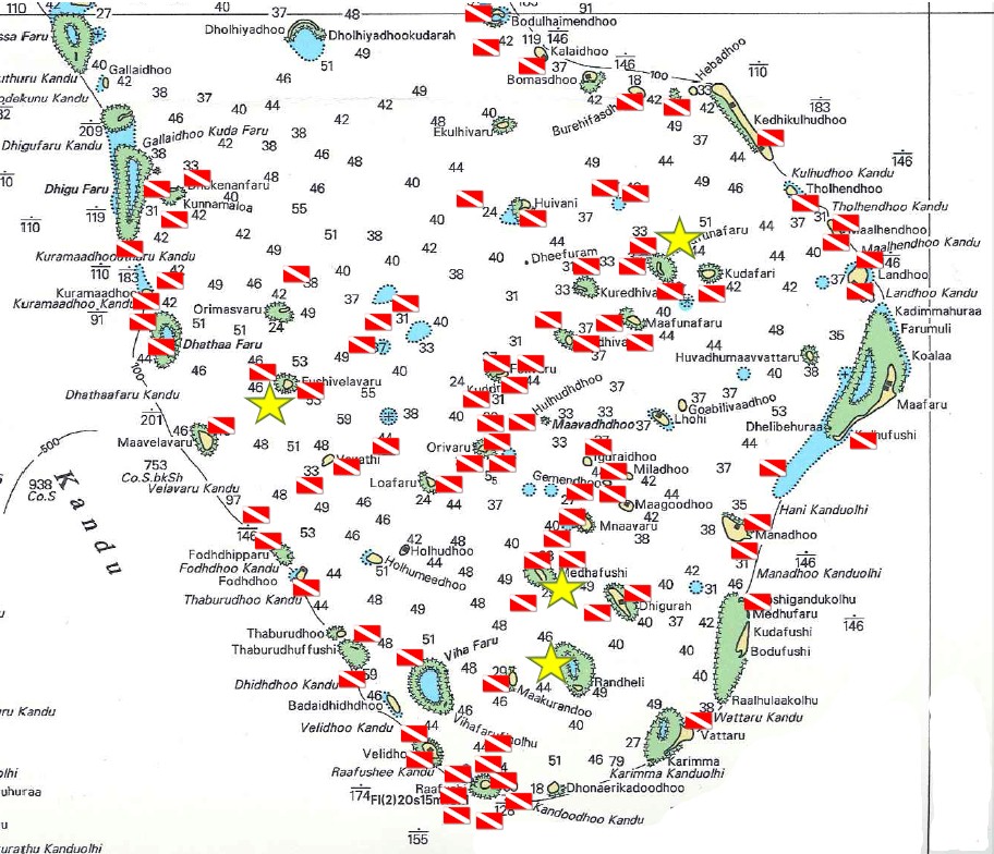 North Ari atoll map