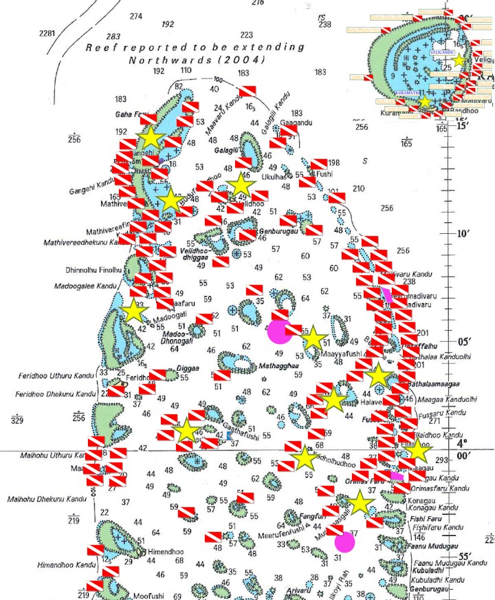 North Ari atoll map