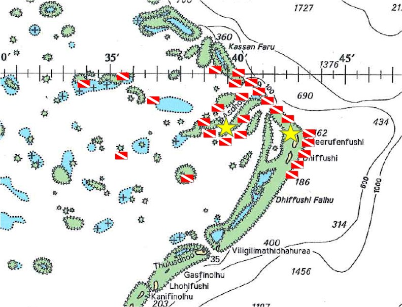 North Male atoll map