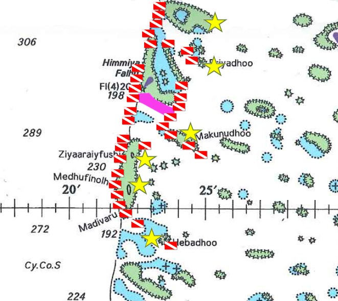 North Male atoll map