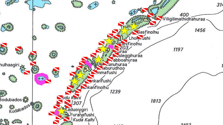 North Male atoll map