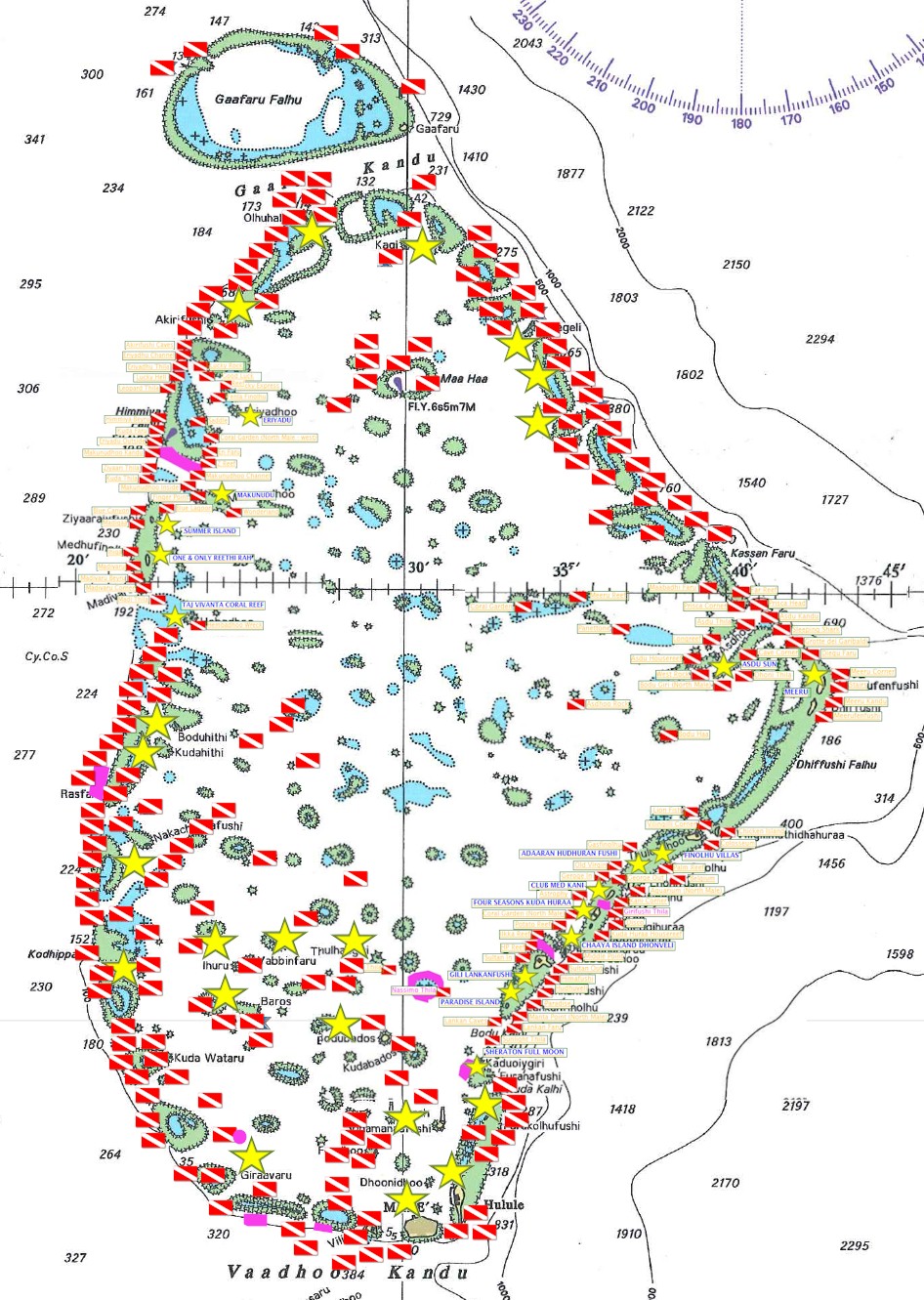 North Male atoll map