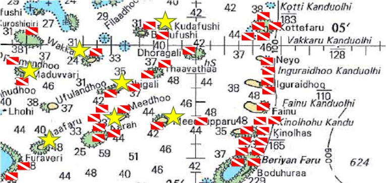 Raa atoll (south central) map