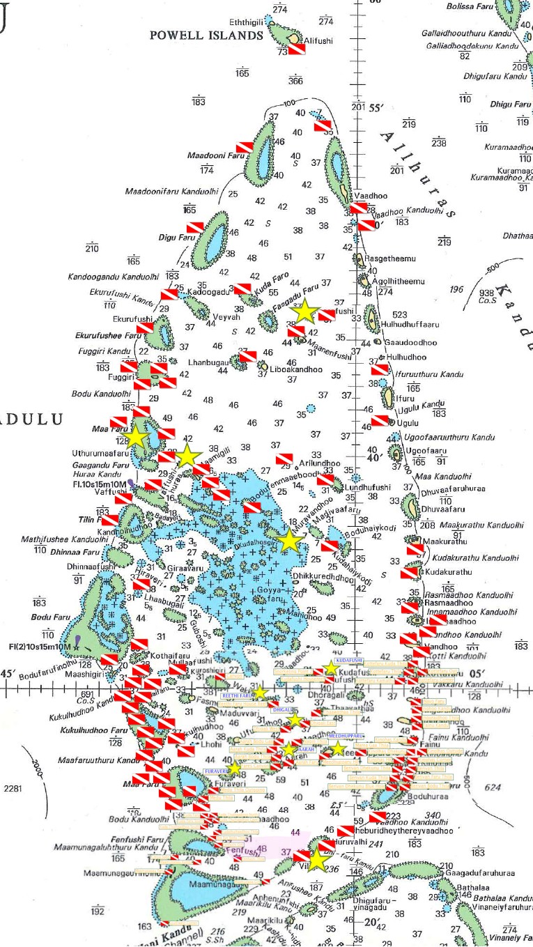 North Male atoll map