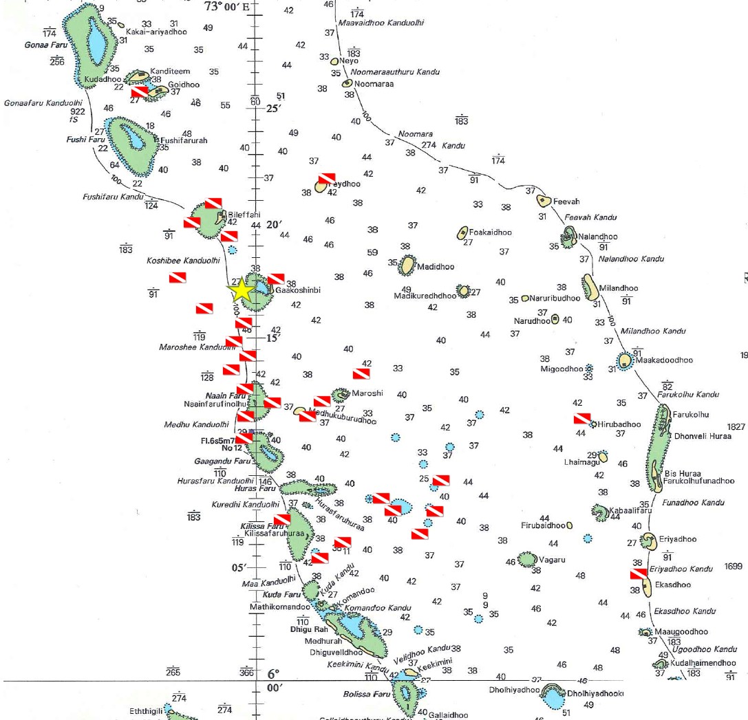 North Ari atoll map