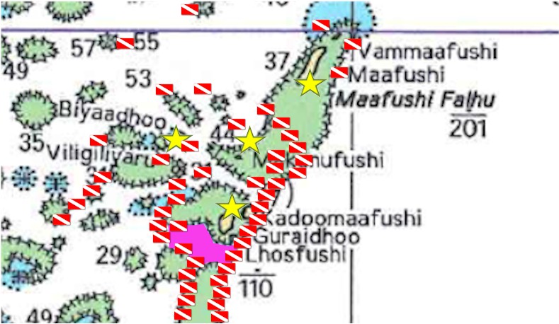North Male atoll map