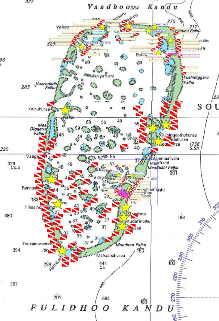 North Male atoll map