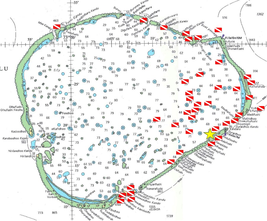 North Male atoll map