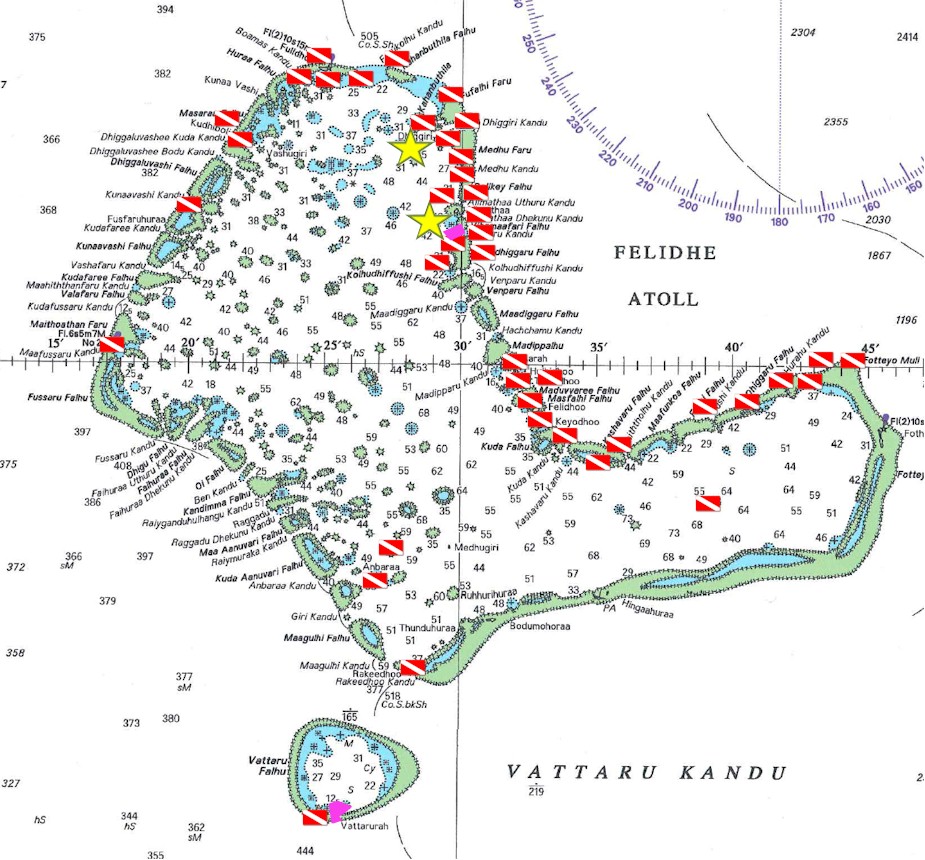 North Ari atoll map