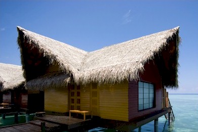 Exterior photo of water villa