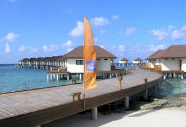 Exterior photo of water villa