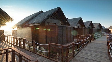 Exterior photo of water villa