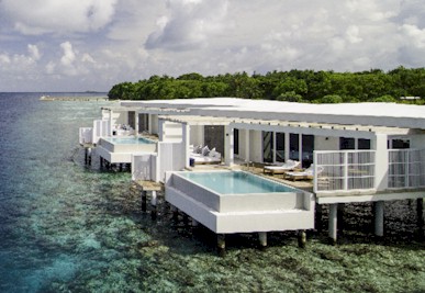 Exterior photo of water villa