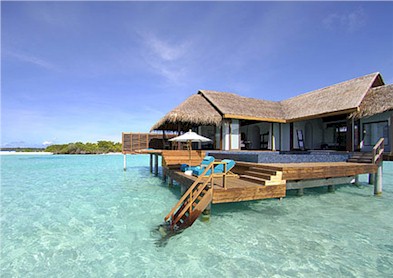 Exterior photo of water villa