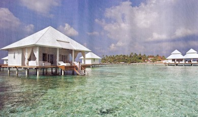 Exterior photo of water villa