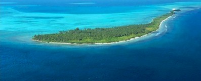 Aerial photo of resort island
