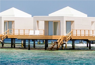 Exterior photo of water villa
