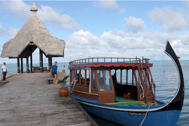 Arrival jetty photo of resort island
