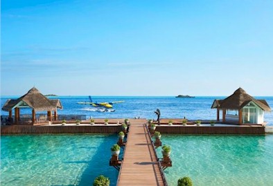 Arrival jetty photo of resort island