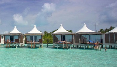 Exterior photo of water villa
