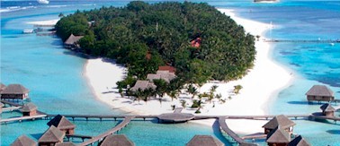 Aerial photo of resort island