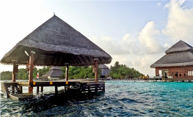 Arrival jetty photo of resort island