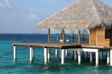 Exterior photo of water villa