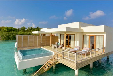 Exterior photo of water villa