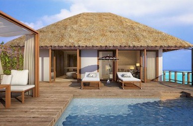 Exterior photo of water villa