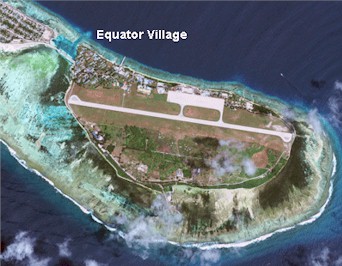 Aerial photo of resort island