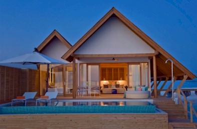 Exterior photo of water villa