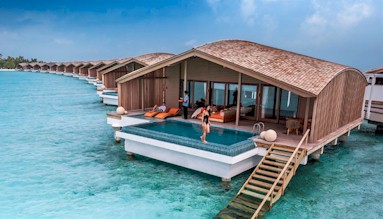 Exterior photo of water villa