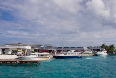 Arrival jetty photo of resort island