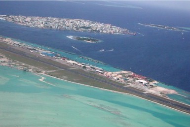 Aerial photo of resort island