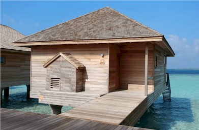 Exterior photo of water villa