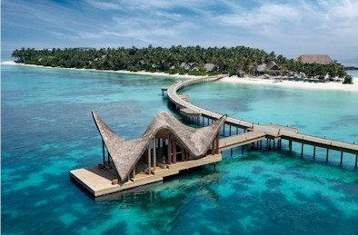 Arrival jetty photo of resort island
