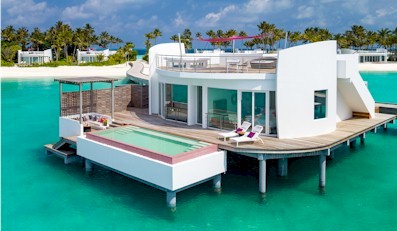 Exterior photo of water villa
