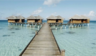Exterior photo of water villa