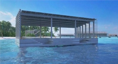 Arrival jetty photo of resort island