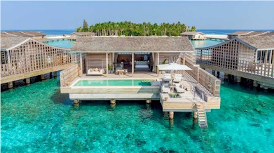 Exterior photo of water villa