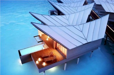 Exterior photo of water villa