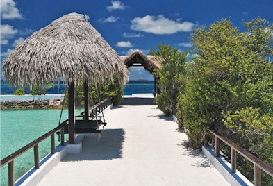 Arrival jetty photo of resort island